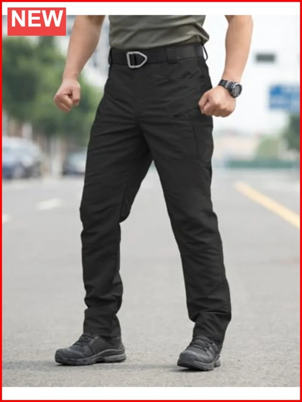 Men's Stretch Tactical Cargo Pants Water Resistant Ripstop Hiking Pockets